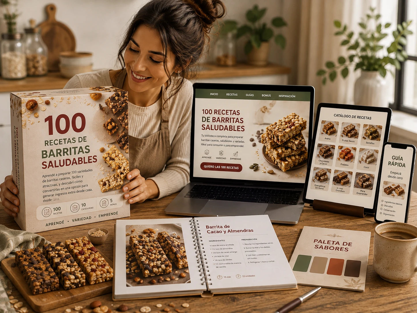 100 BARRITAS SALUDABLES + 5 BONUS DE REGALO